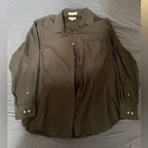 Men's Brown Button-Up Shirt